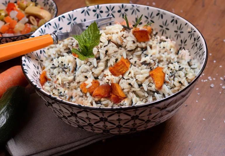 recipe wild rice with sweet potatoes and sage