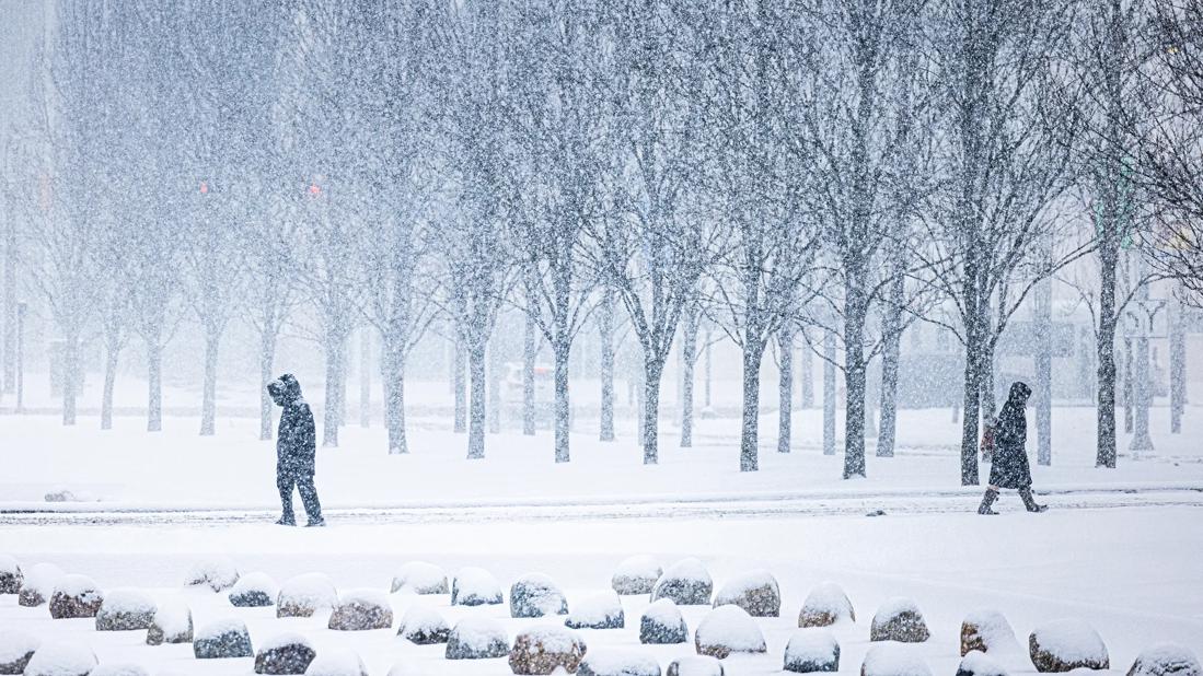Walking in snow