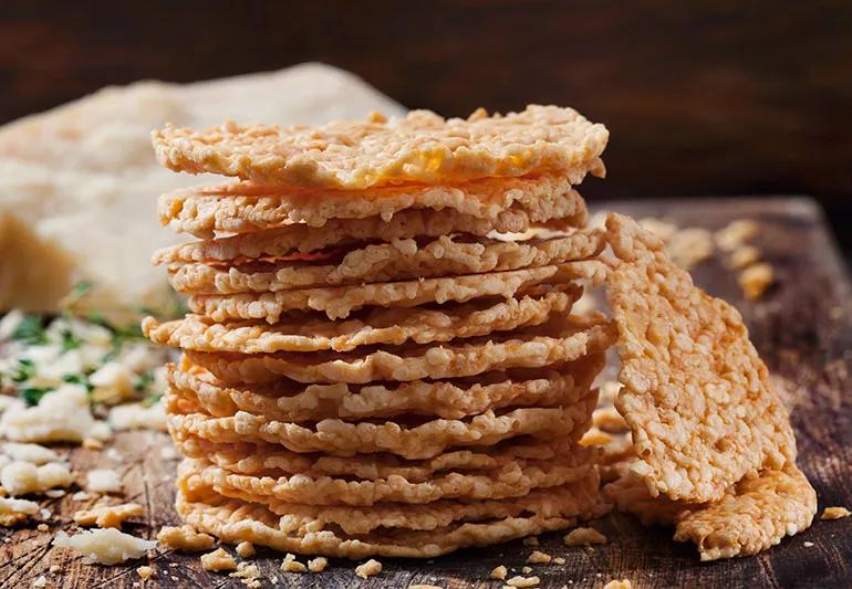 A stack of seed-based crackers