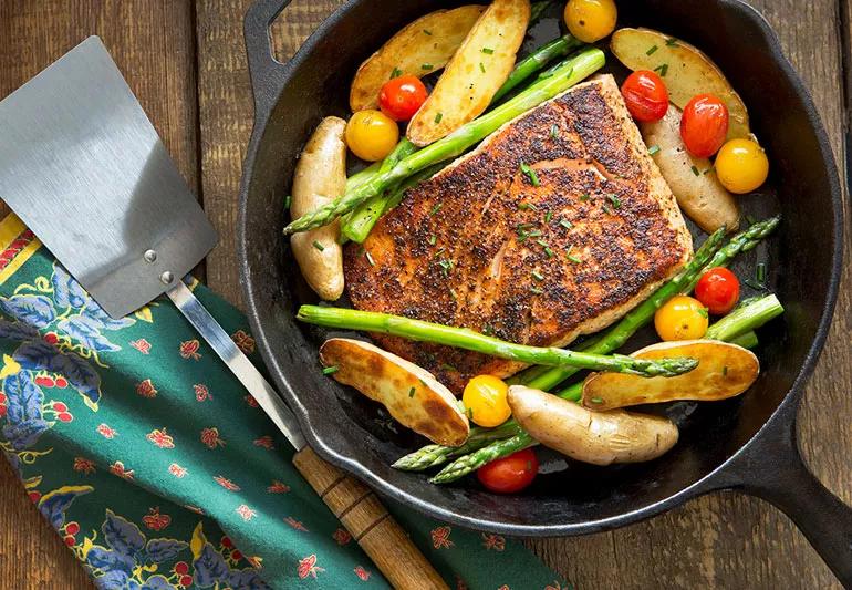 grilled salmon and veggies dash diet