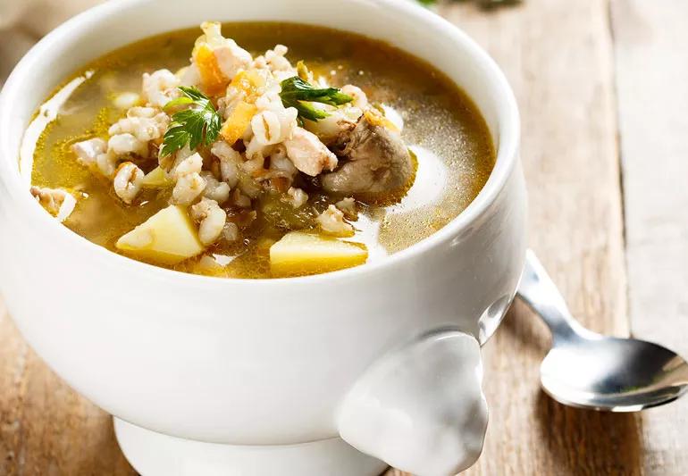recipe chicken mushroom barley soup