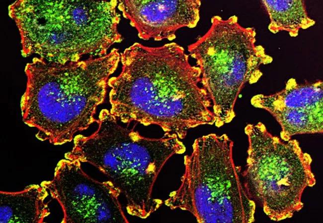 Metastatic melanoma cells. Image source: National Cancer Institute