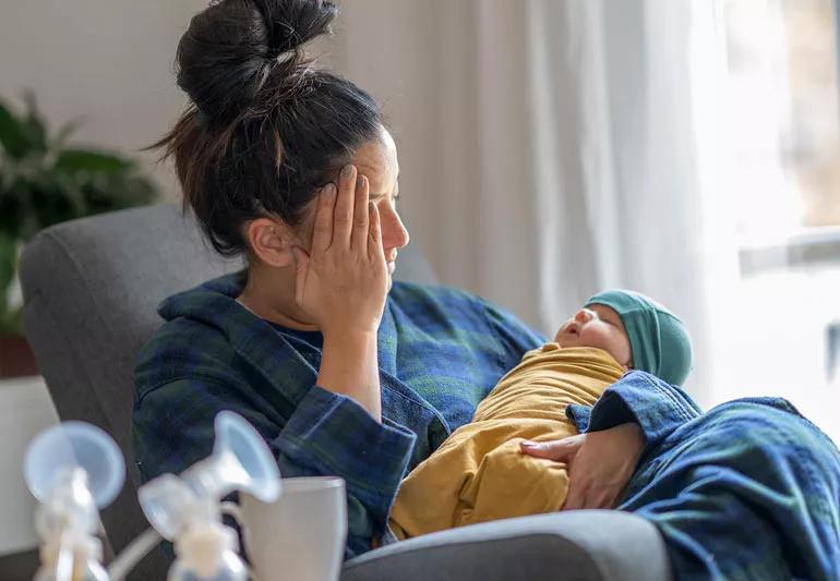 New mom experiencing baby blues