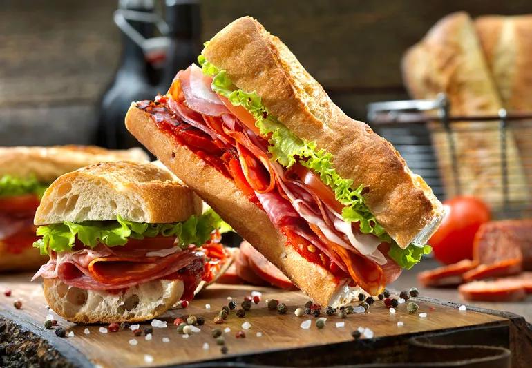 submarine sandwich with hidden salt