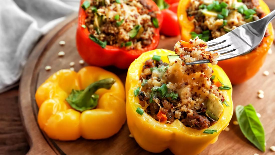 Recipe: Stuffed Peppers with Veggies and Quinoa