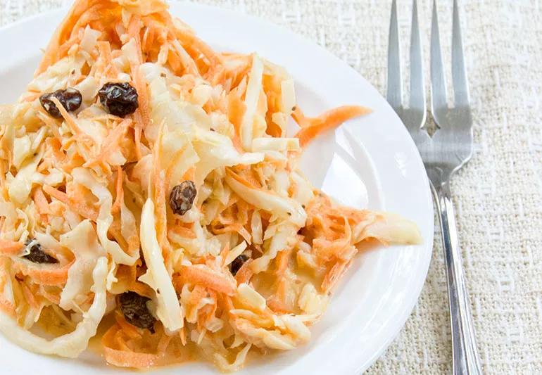 recipe carrot raisin yogurt slaw