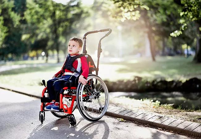 child in wheelchair