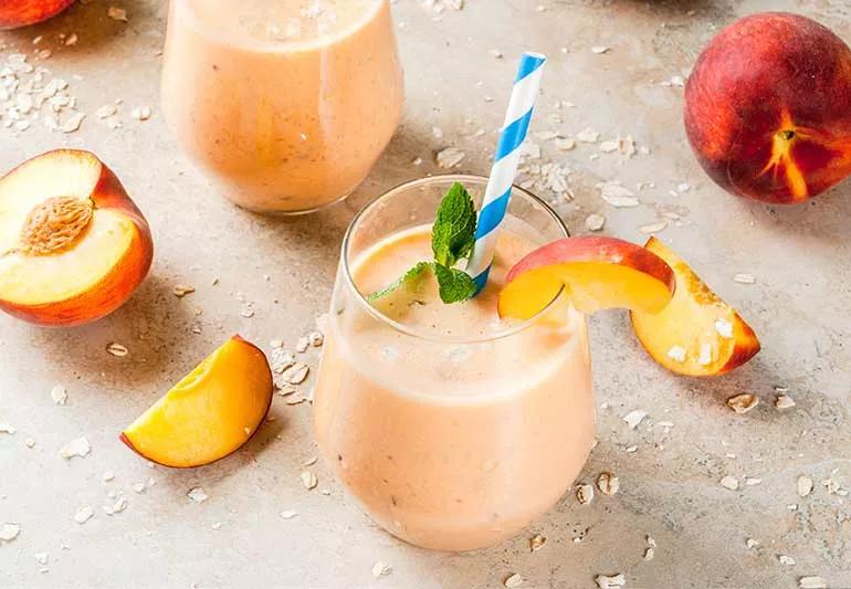 Peach yogurt smoothie.