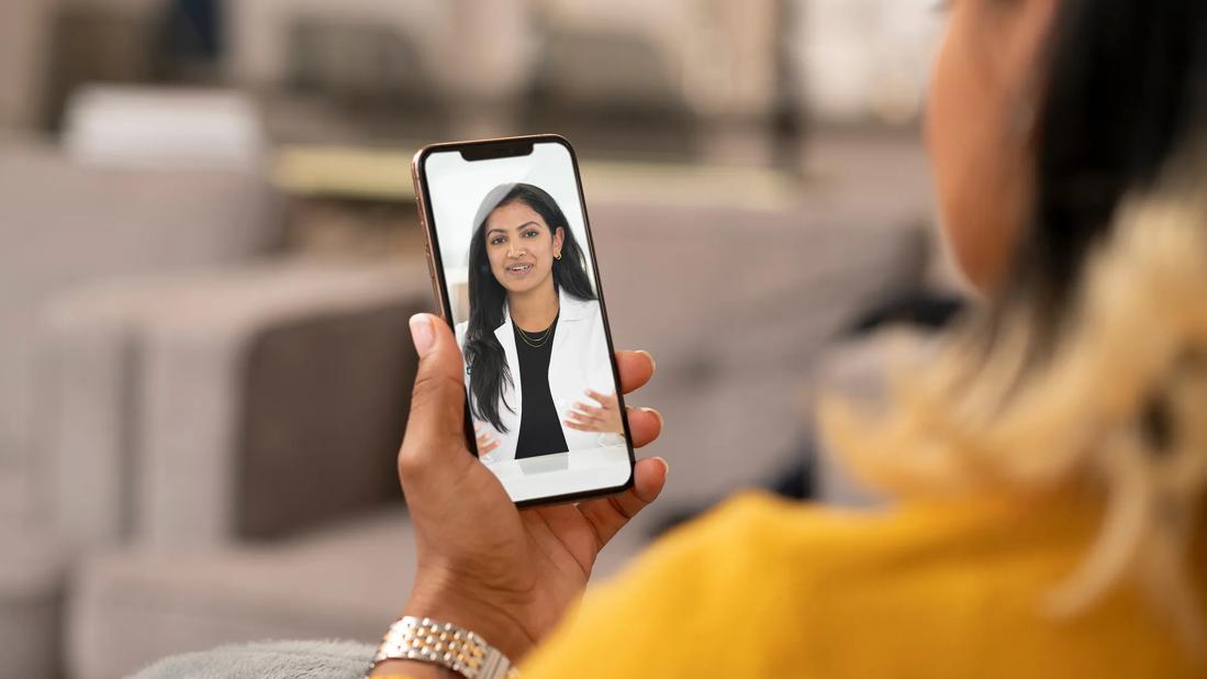 Person talking to healthcare provider on their cell phone