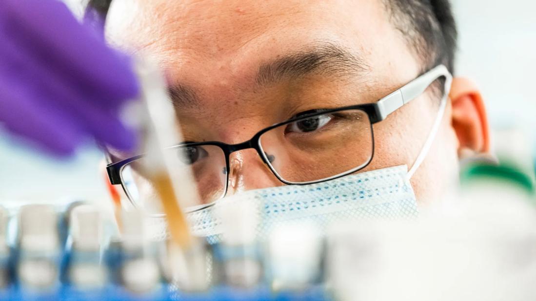 Researcher in lab