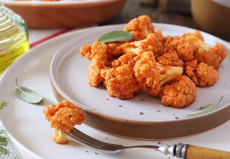 Plate of indian-inspired cauliflower