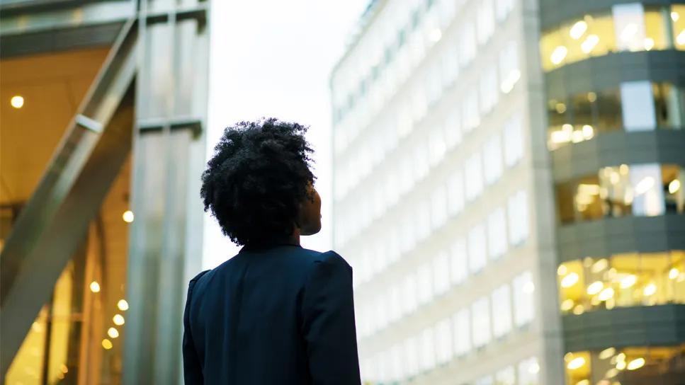 Black woman at work concept