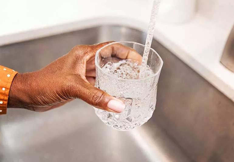 tap water from the kitchen faucet