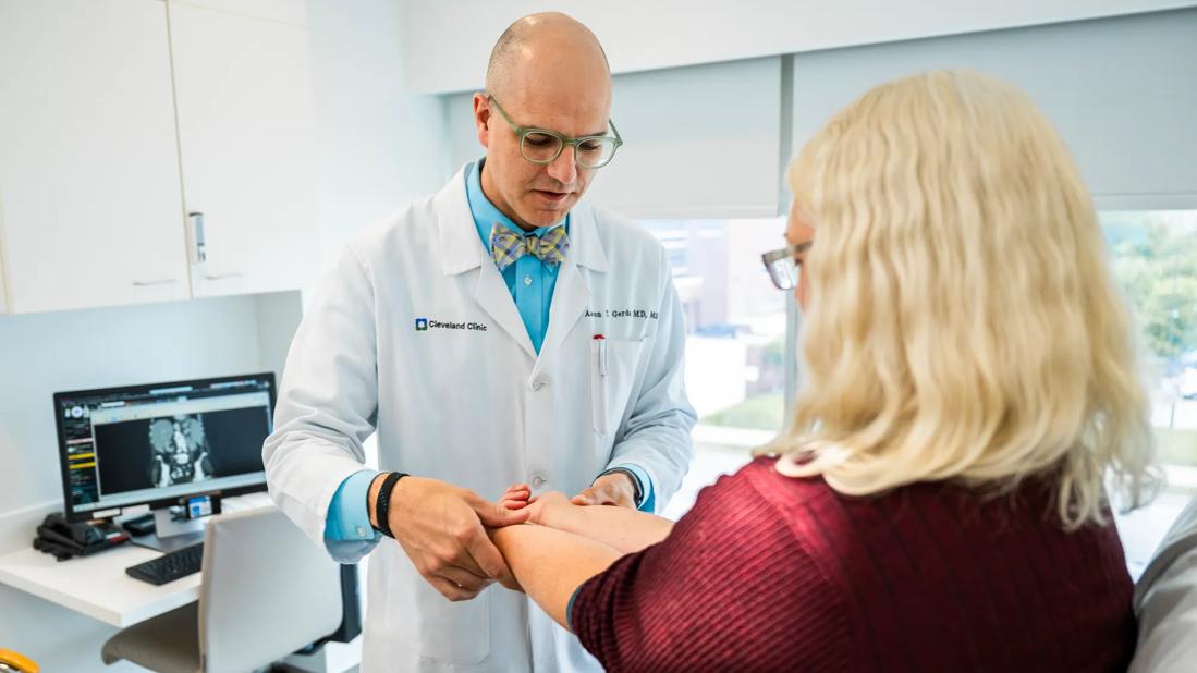 Physician with patient
