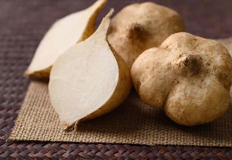 fresh sliced whole jicama