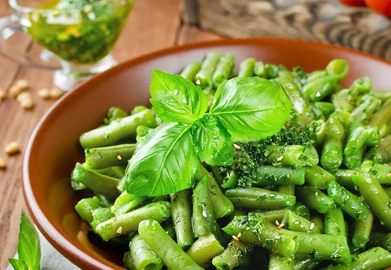 Image of walnut and pecan pesto green beans