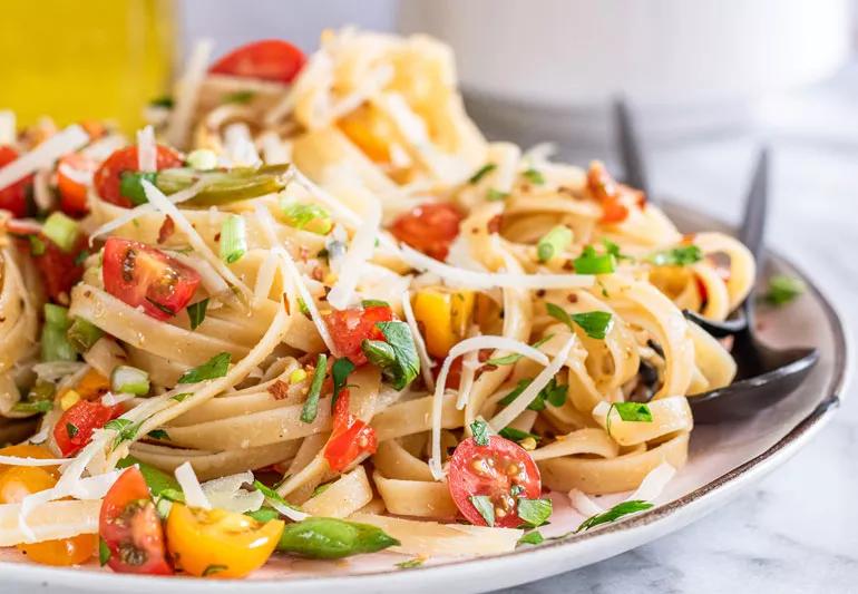 Pasta Primavera with wheat pasta