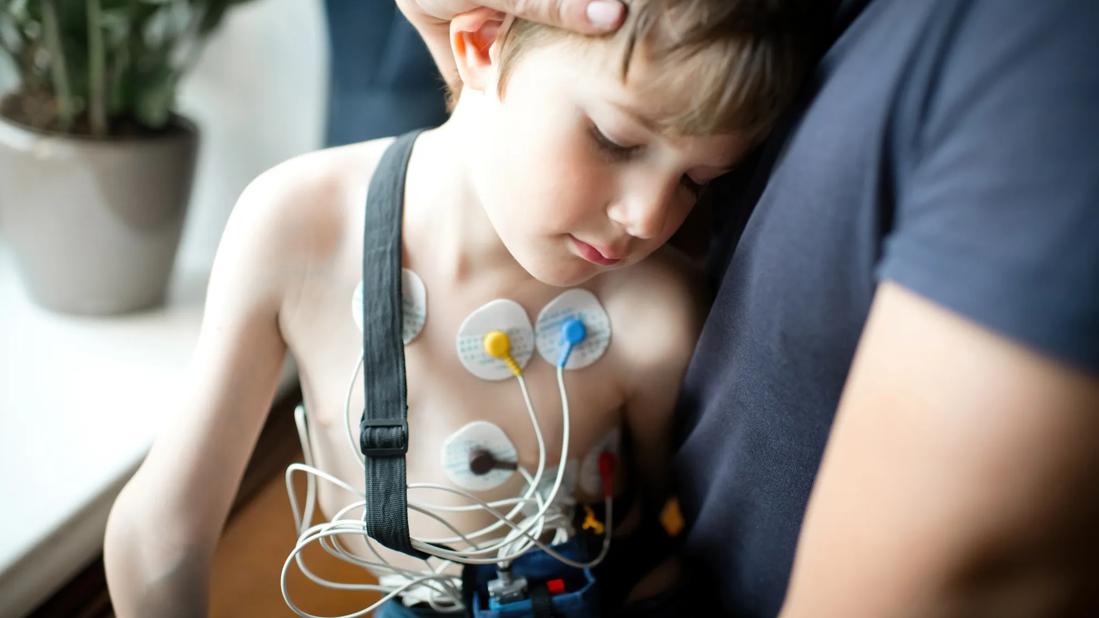 Child undergoing ECG