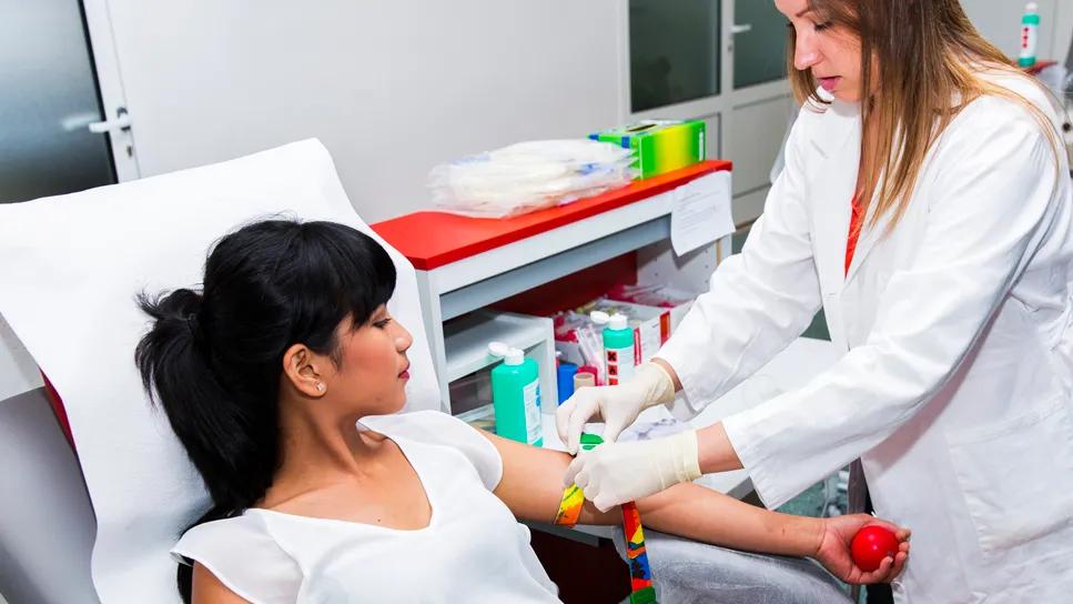 Patient getting blood drawn