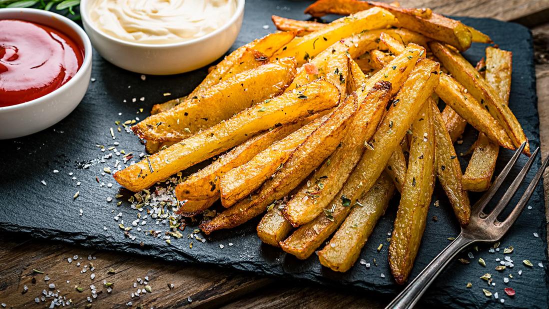 Plate of French fries