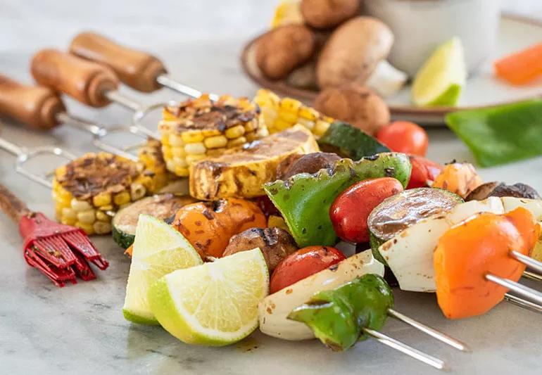 Grilled vegetable kabobs