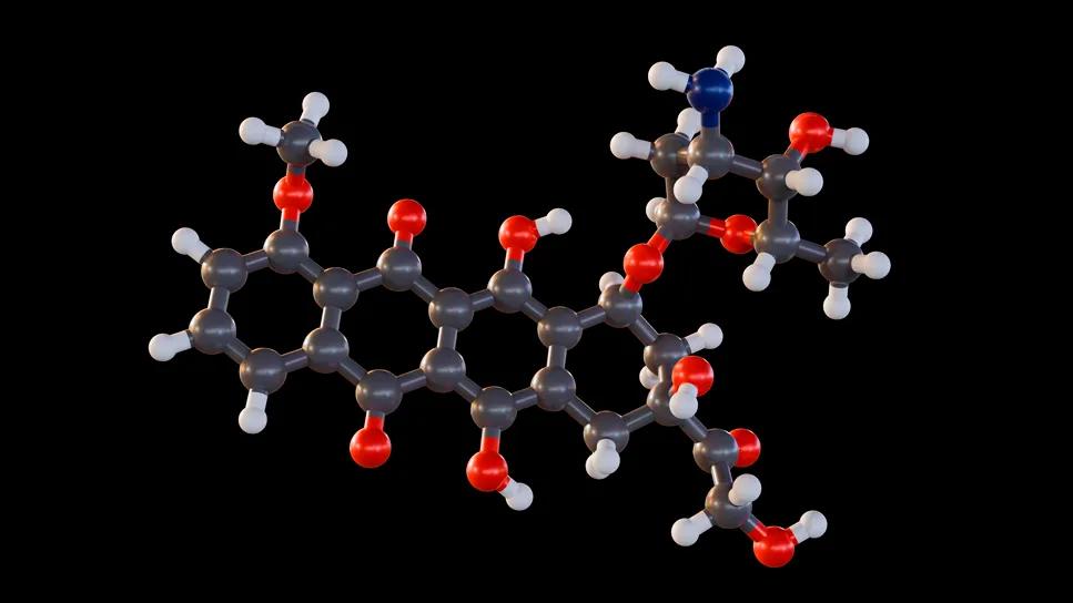 rendering of Doxorubicin molecules