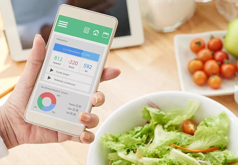 Tracking diet on smartphone
