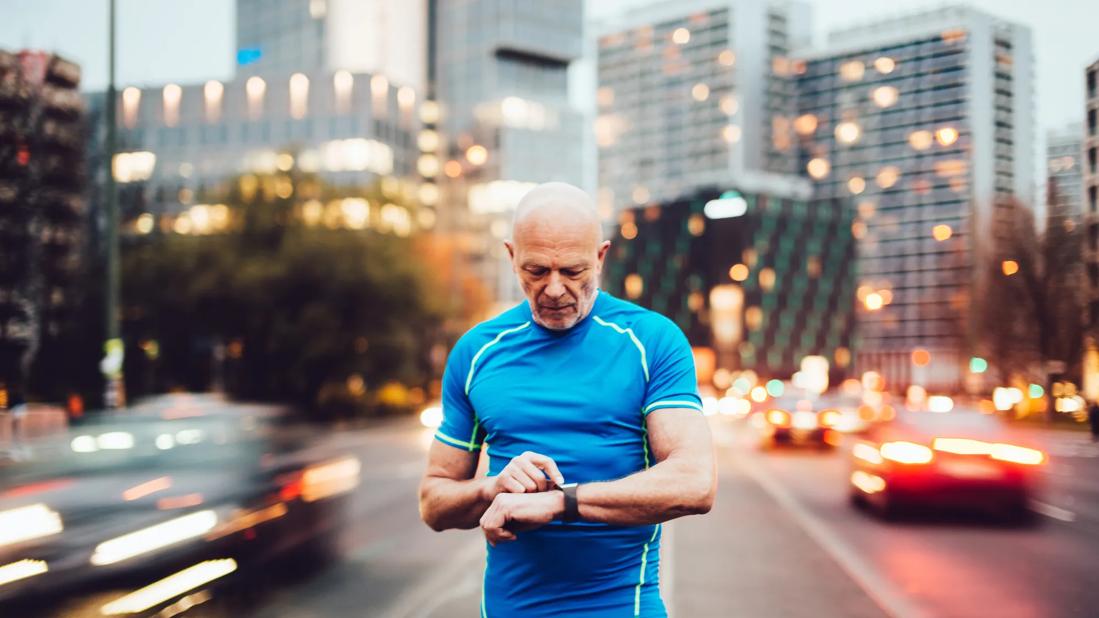 Older man exercising