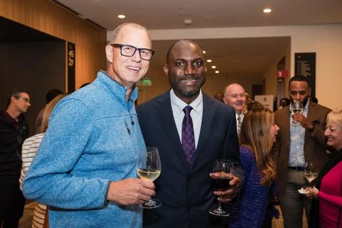 Dr. Omotoye (right) with his mentor and teacher Dr. Andrew Krahn (left)