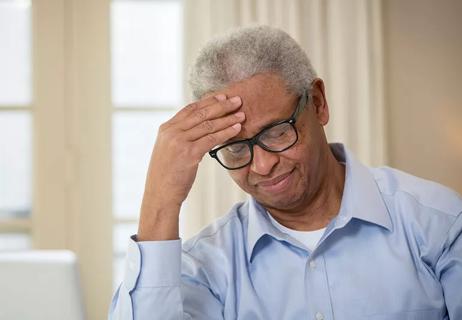 Elderly man tired from COPD