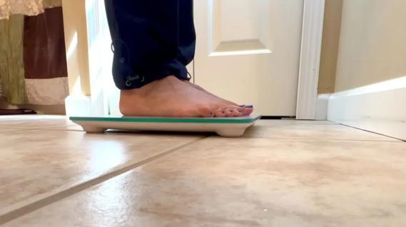 Standing on scale