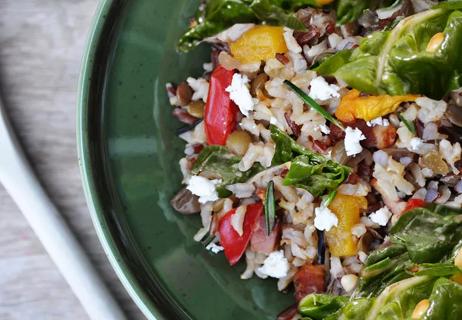 brown rice wtih veggetables and swiss chard