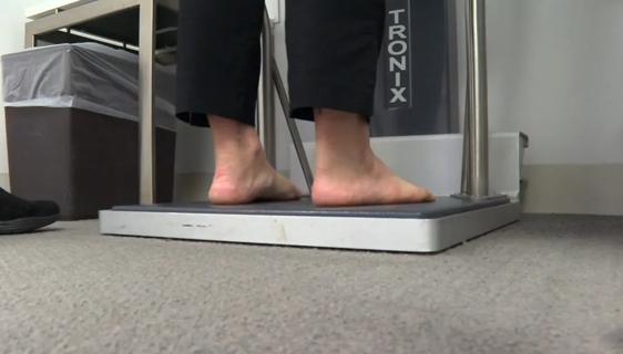 Person on scale
