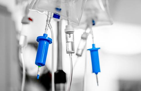 Close-up images of IVs