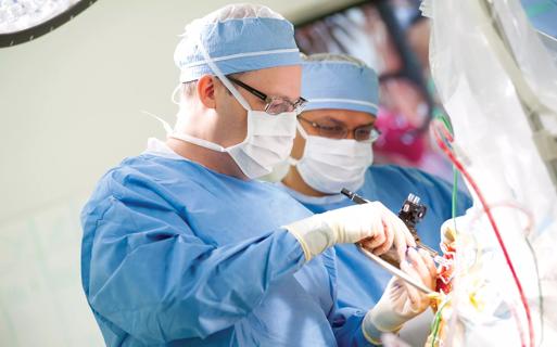 Dr. Machado in surgery