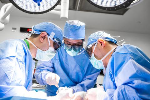 Dr. Fujiki in operating room