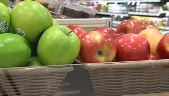 Apples on display