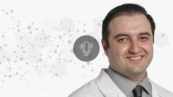 portrait of Dr. Hamid Borghei-Razavi against a decorative background