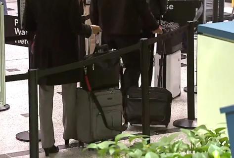 People at airport