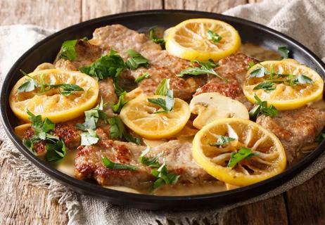 Pork Scaloppini lemons dill