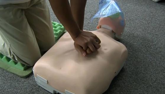 Person practicing CPR