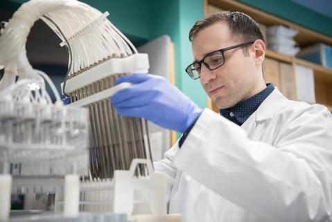 Researcher in lab