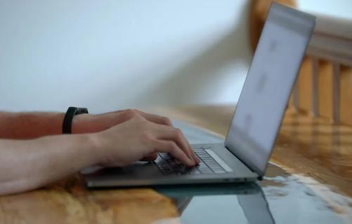 Person using laptop