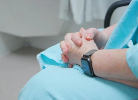 Patient in exam room