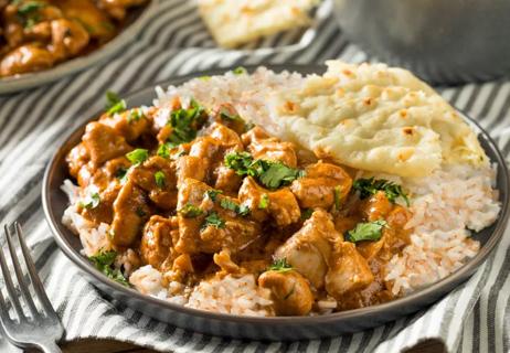 Indian Butter Chicken with brown rice