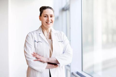 woman doctor in white coat