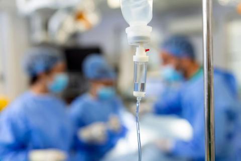 Intravenous medication in an operating room