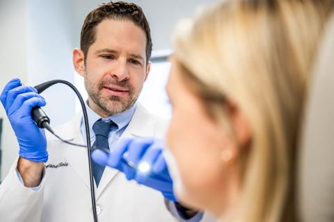 Dr. Bryson in clinic