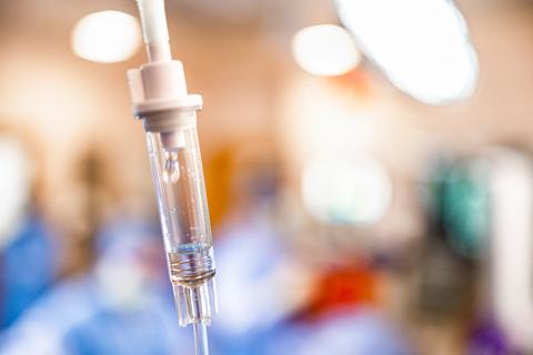 Home infusion pharmacy saline drip