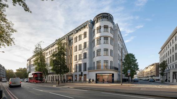 Artist rendering of Cleveland Clinic London's new cancer centre at 40 Grosvenor Place in Belgravia, London.
